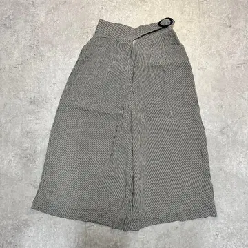 00s 빈티지 그레이 스트라이프 패턴 와이드 팬츠