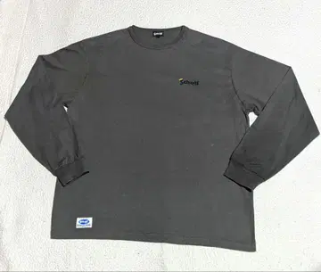 Schott 그레이 프린트 로고 긴팔 티셔츠 L