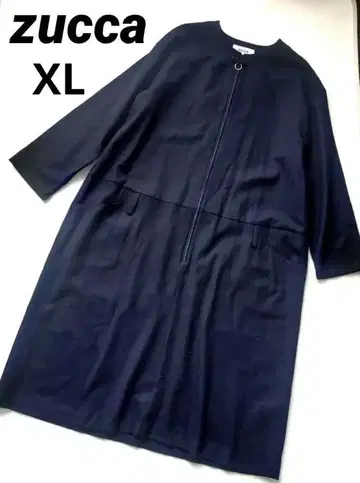 새상품급! 빅 사이즈 XL zucca 주카 롱 원피스 울 네이비