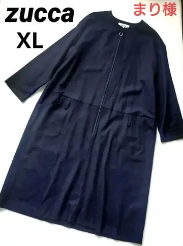 새상품급! 빅 사이즈 XL zucca 주카 롱 원피스 울 네이비