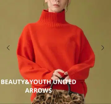 택 포함 새상품 BEAUTY&YOUTH 울 캐시미어 터틀 니트