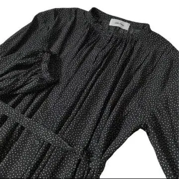 미라 오웬 / mila owen ] 도트 원피스 롱 기장 블랙