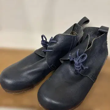 네이비 가죽 부츠