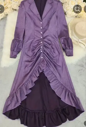 [미사용 새상품] 프릴 머메이드 롱 원피스