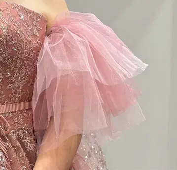 컬러 드레스용 핑크 소매