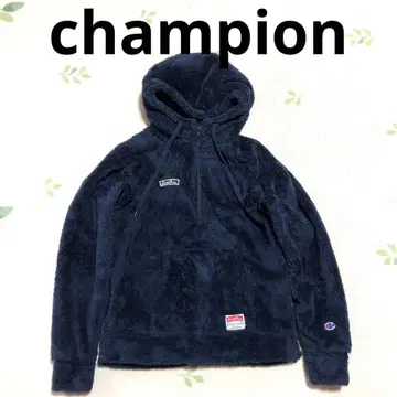챔피온 네이비 플리스 후드 자켓 보아 후드티