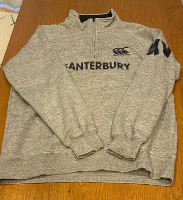 캔터베리 하프 지퍼 로고 트레이닝복 XL 그레이