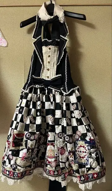 Angelic Pretty 마법의 밤 극장 점프 스커트 세트 블랙