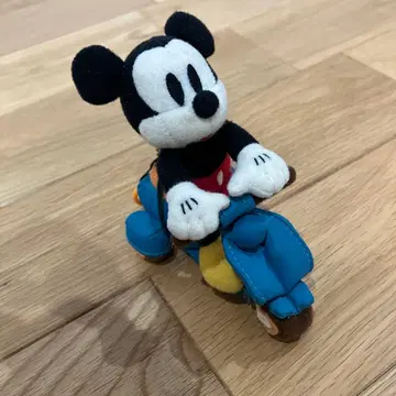 디즈니씨 미키마우스 바이크 봉제 인형 키링 흔들흔들 레트로