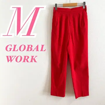 GLOBAL WORK 글로벌 워크 레드 캐주얼 팬츠 M 오피스