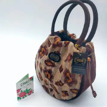 페이러 레오파드 복조리 토트백 브라운