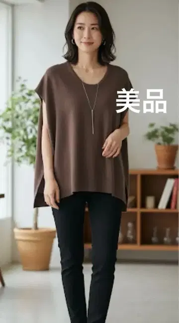 KBF 니트 브라운 판초 어반 리서치