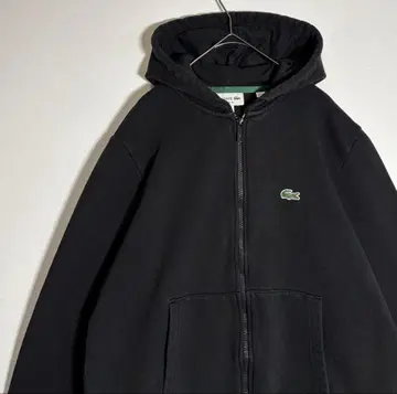 LACOSTE 라코스테 자수 로고 무지 속기모 집업 후드티