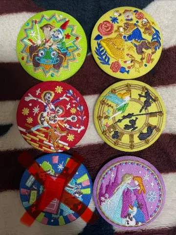 디즈니 자수 캔뱃지 5개 세트