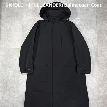 유니클로+J 스텐카라 코트 S 블랙 발수 하이브리드 후드 탈부착 가능