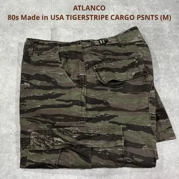 80s USA제 US.ARMY 타이거 스트라이프 카모 카고 팬츠 M-R