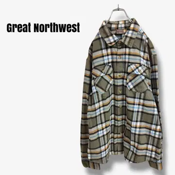 mt12825 그레이트 노스웨스트 체크 플란넬 셔츠 코튼넬