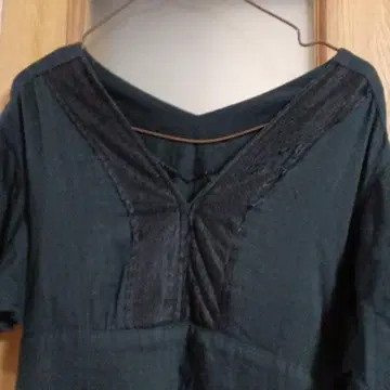 다크 그린 V넥 반팔 원피스 신데렐라 드레스 하자품