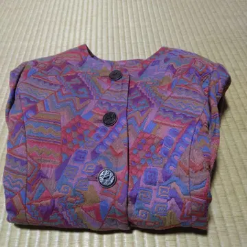 기하학 패턴 퀼팅 자켓