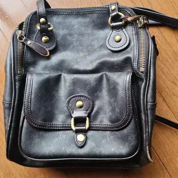 ANNA SUI 모노그램 패턴 블랙 백팩