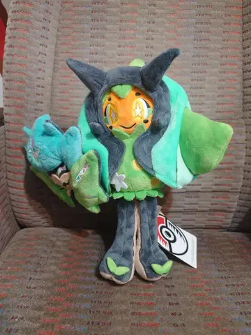 포켓몬 센터 오리지널 오가폰 봉제 인형 초록 가면