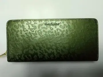 LS115M 허시파피 5592 장지갑 그린 레오파드 무늬