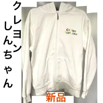 새상품 짱구는 못말려 [ 시로 ] 풀 집업 후드티 M 화이트