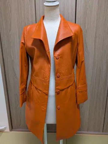 가죽 미디엄 코트