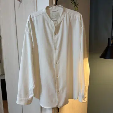 PUBLIC TOKYO 컴포트 릴랙스 밴드 카라 셔츠 화이트 2