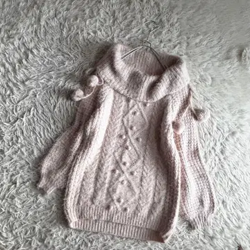 컨디션 최상 리즈리사 폼폼 케이블 짜임 니트 발레코어 Y2K 갸루