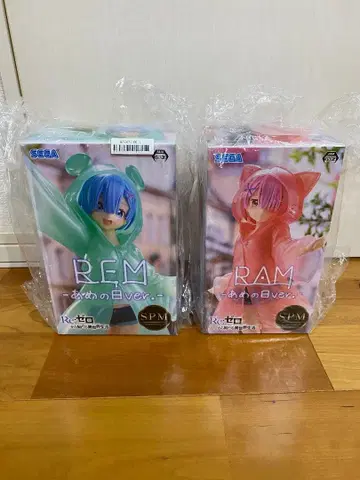 2체 세트 Re: 제로 렘 라무 SPM 피규어 비오는 날 ver.
