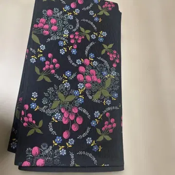 Patti Patti 꽃무늬 블랙 베이스 후쿠로 오비 후리소데 호몬기