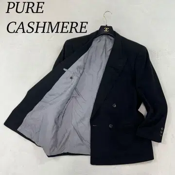 K287 L 퓨어 캐시미어 더블 테일러드 자켓 블랙 남성용