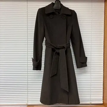 EPoca 다크 브라운 롱 코트 40