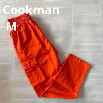 Cookman 쿠크만 카고 팬츠 M 셰프 팬츠 오렌지
