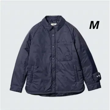 새상품 유니클로 x 안야 힌드마치 퍼프 테크 셔츠 자켓 네이비 M