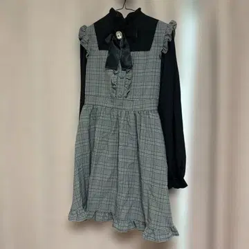 Ank Rouge 체크 무늬 프릴 원피스