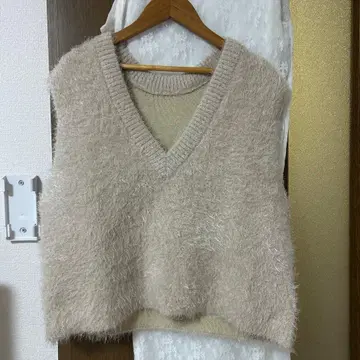 디스코트 전후 2WAY 페더얀 숏 베스트 베이지