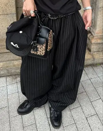 스트라이프 배기 팬츠 스트릿 구제 의류 배기 팬츠 스트라이프