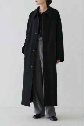 crewre 리버 롱 스텐카라 코트 사이즈 1 블랙