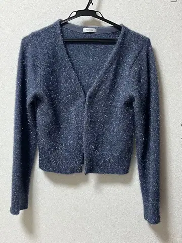 FRAY I.D 다크 블루 퍼플 가디건