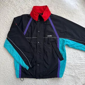 X-LARGE 나일론 자켓 자수 후드 수납 멀티 컬러