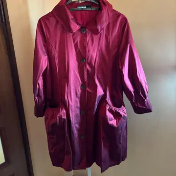 LADYLINE 와인 레드 코트