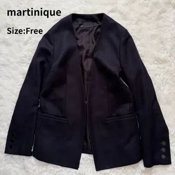마르티니크 노카라 자켓 칼라리스 네이비 울