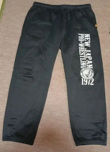 신일본 프로레슬링 맨투맨 팬츠 속기모 5L 블랙