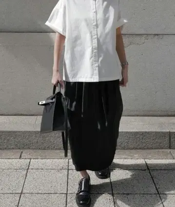 machatt 오간자 레이어드 스커트 블랙