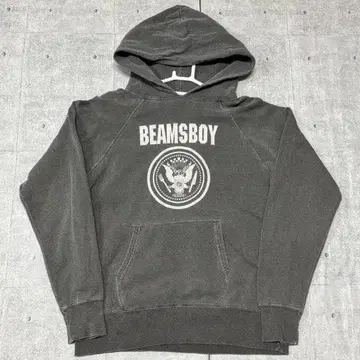 BEAMS BOY 캐나다제 후드티 밀리터리 타입 로고 빔즈 보이