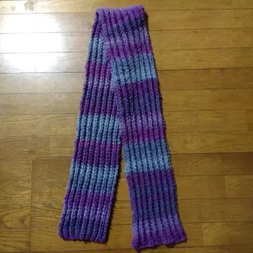 핸드메이드 로빙 그라데이션 미스테이크 스티치 롱 머플러
