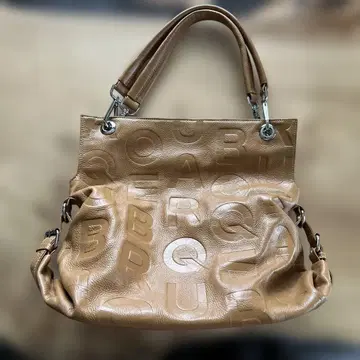 베이지 로고 토트백