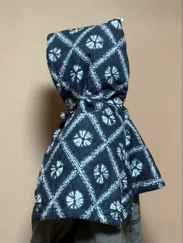 네이비 나염 시보리 방한 두건 & 방재 두건